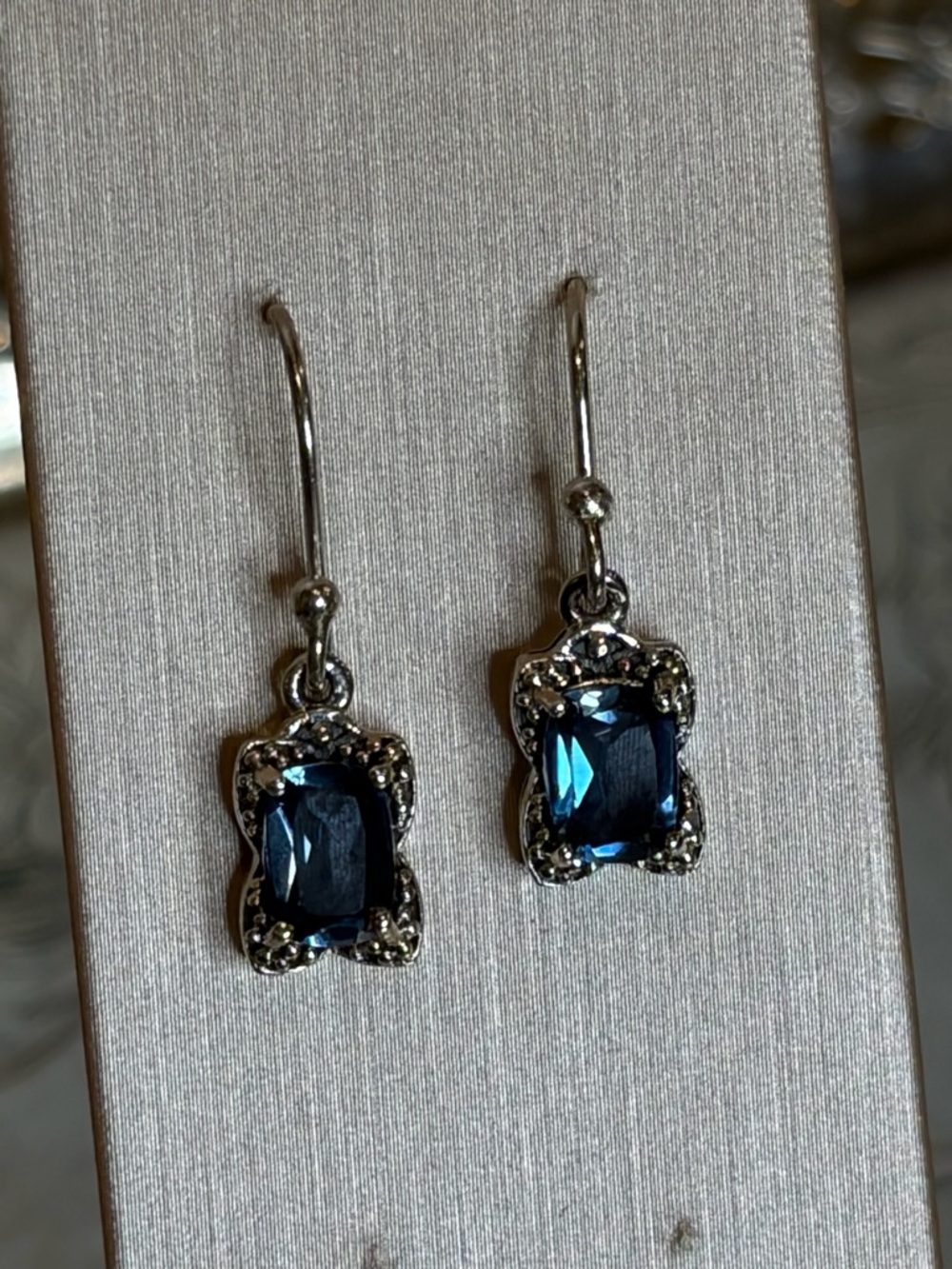 London Blue sterling silver earrings.  Beautiful.
